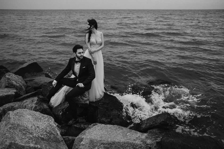 plener ślubny nad morzem Bałtyckim